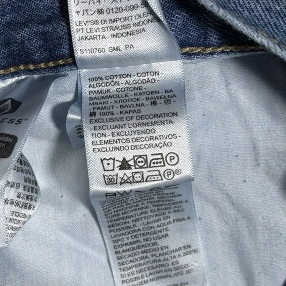 Levi's Women's Mid-Rise 94 Baggy Wide Leg Jeans Size 34 Distressed Medium Wash - Picture 4 of 9